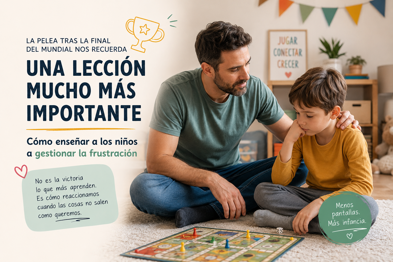 La pelea tras la final del Mundial nos recuerda una lección mucho más importante: enseñar a gestionar la frustración