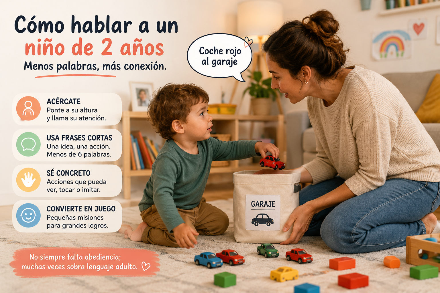 Cómo hablar a un niño de 2 años para que entienda mejor lo que le pides