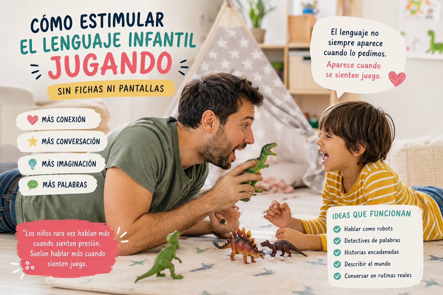 Cómo estimular el lenguaje infantil jugando (sin fichas ni pantallas)