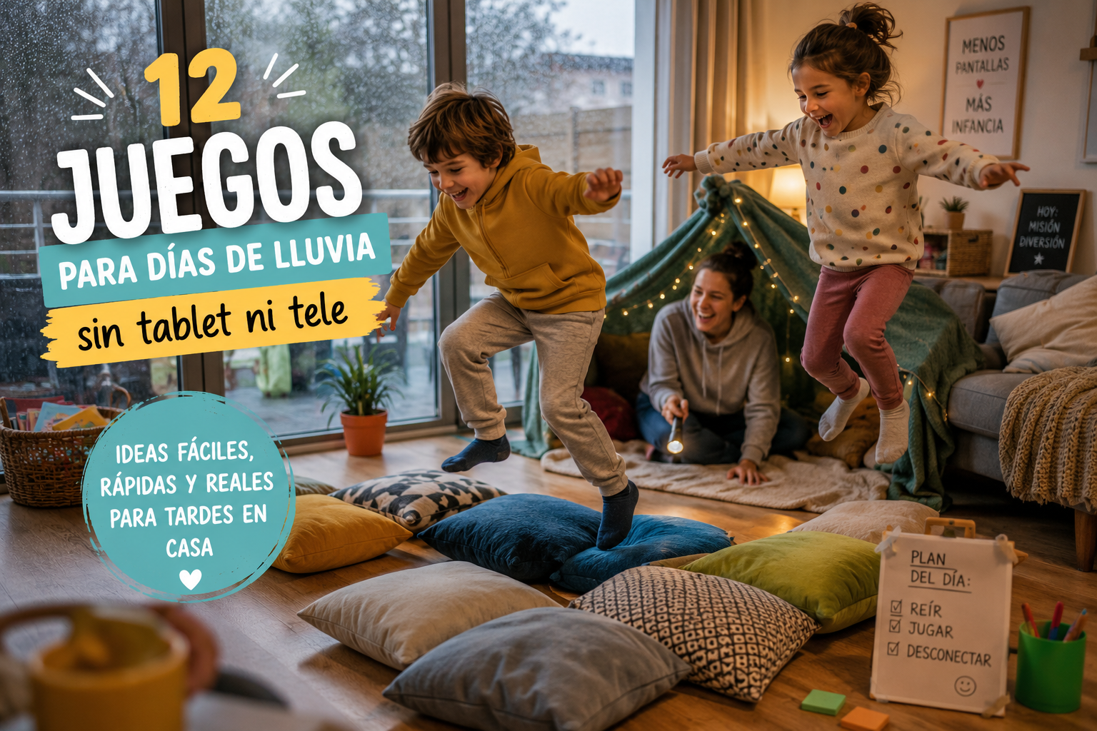 Qué hacer con niños en casa un día de lluvia (sin tablet ni tele)