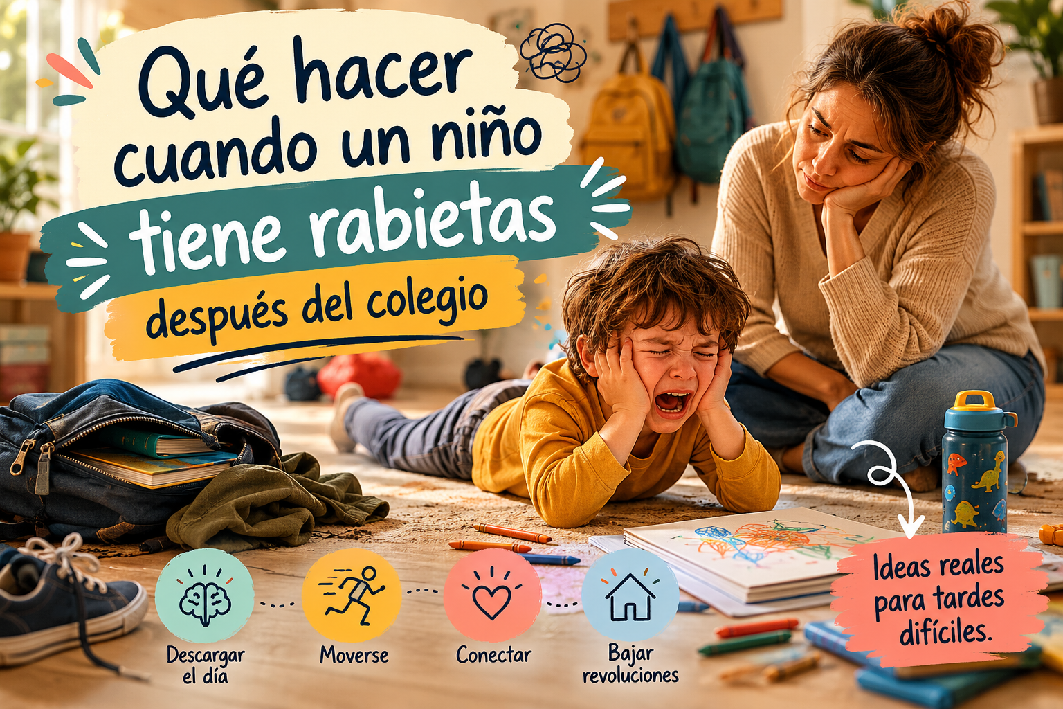 Qué hacer cuando un niño tiene rabietas después del colegio