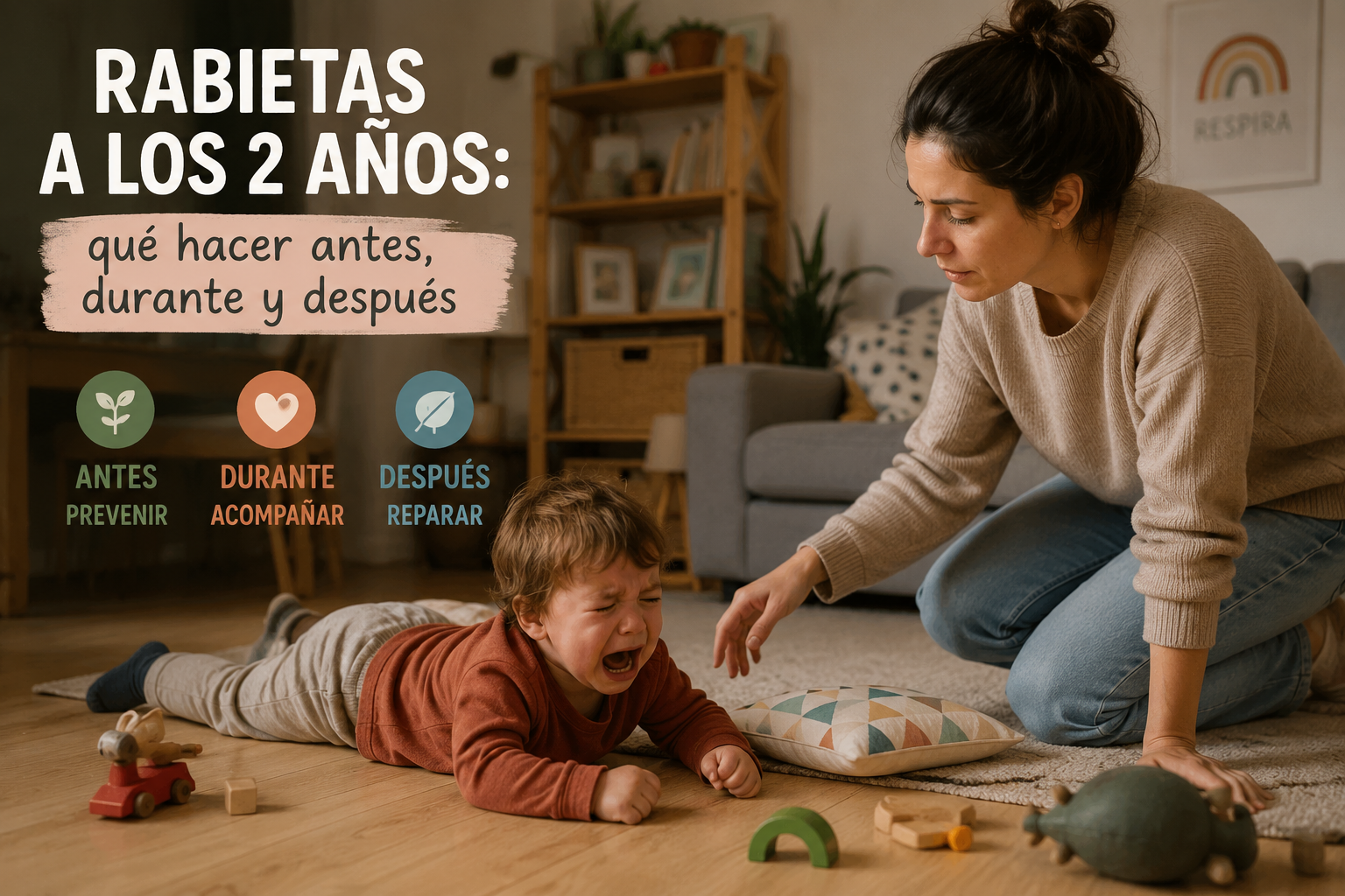 Rabietas a los 2 años: qué hacer antes, durante y después