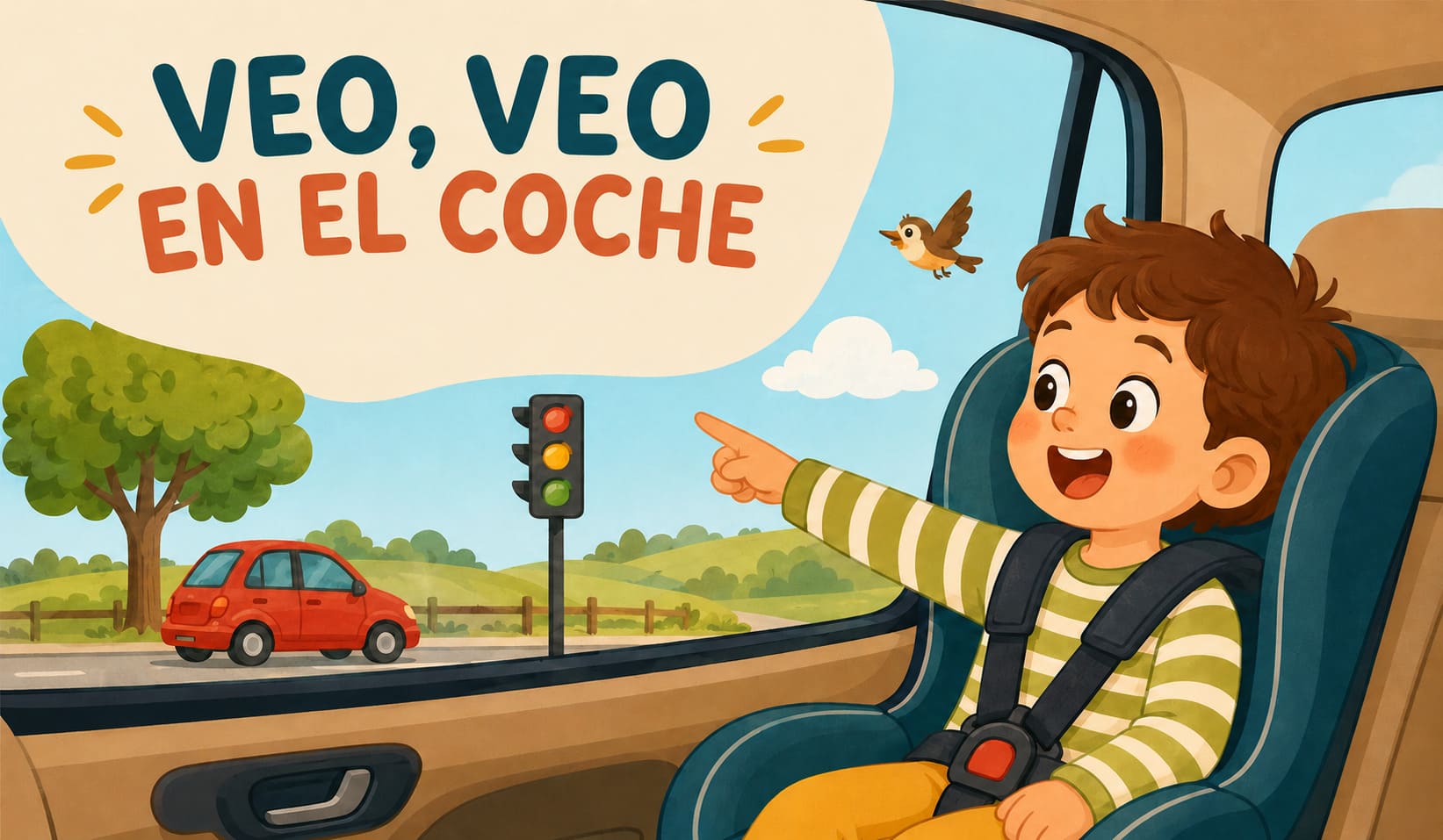 Vista previa de la lámina Veo, veo en el coche